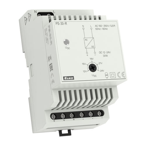 Источник питания переменного/постоянного тока PS-30-R, стабилизированный на DIN-рейке