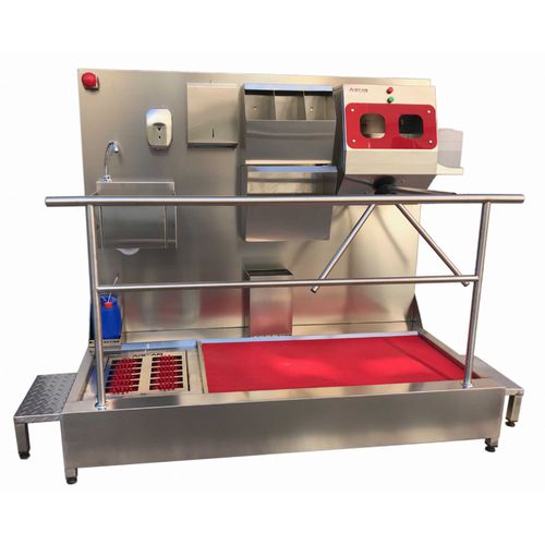 Гигиенический коридор с дезинфекцией АРТ15с мойкой рукс средством для чистки подошв обуви