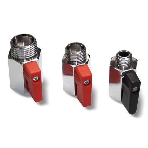 Кран шаровой 130110 ручнойминиатюрный, латунь никелированная