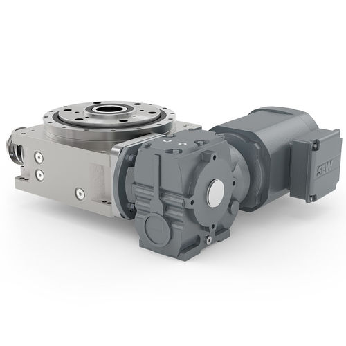 Поворотный делительно-делочный стол с электроприводом Серия TRW, горизонтальный червячный редуктор