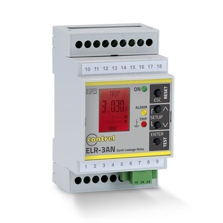 Реле защиты от токов утечки на землю ELR-3ANDIN RailRS485Modbus RTU