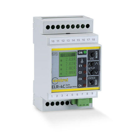 Реле защиты от утечки на землю ELR-4C DIN-рейкаRS485IEC