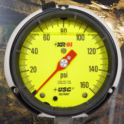 Аналог манометра абсолютного давления с резьбой, нержавеющая сталь