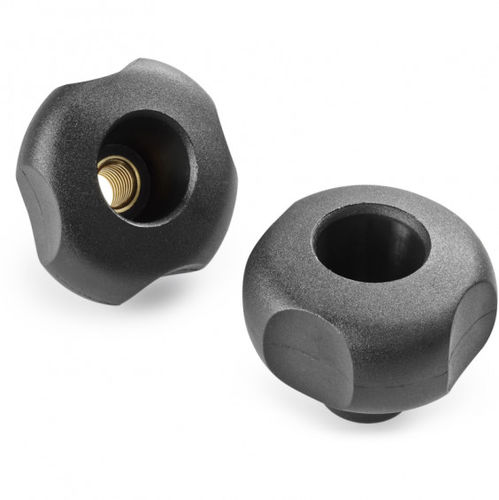 Ручка с резьбой G731с рифлениемполиамид