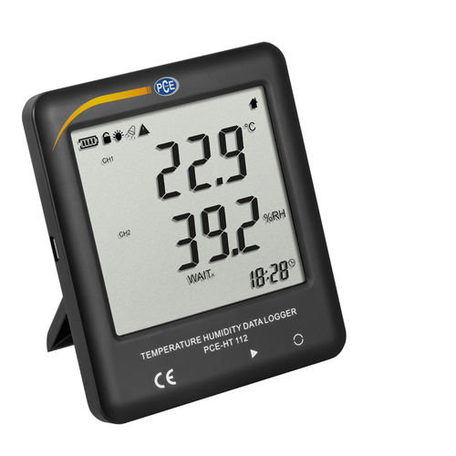 Temperature and humidity data-logger PCE-HT 112USBwith LCD graphic displayfor monitoring