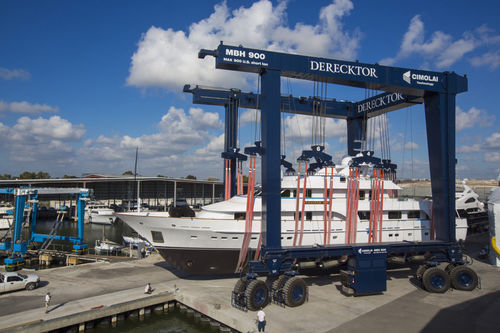 Мобильный козловой кран MBH 900для погрузки судов