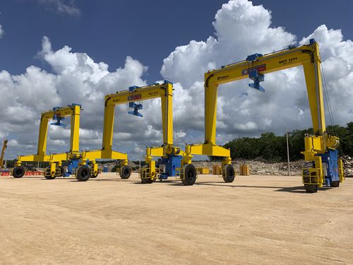 Портальный транспортер на резиновых колесах MST 125для сборных балокдля тяжелых грузов