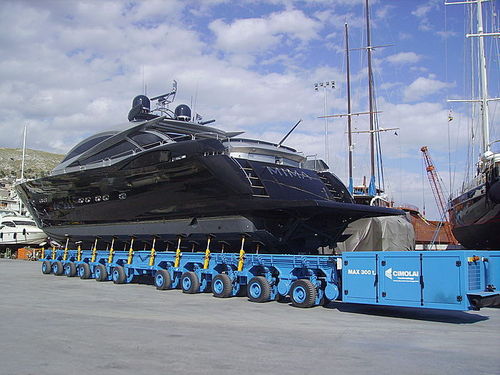 More than 6 axles self-propelled trailer MBT 300t - 11for boats