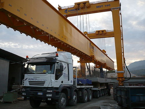 Кран козловой на пневмоколесном ходу МСТ 140 - 16