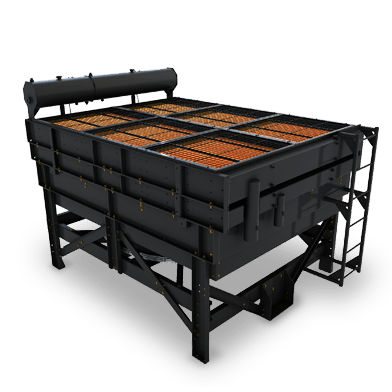 Пластинчато-ребристый теплообменник воздух/водавоздух/медь