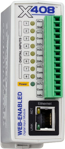 Модуль цифрового ввода серии X-408™Modbus TCPremote8 цифровых входов