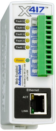 Модуль аналогового вывода серии X-417™Напряжение локальной сети
