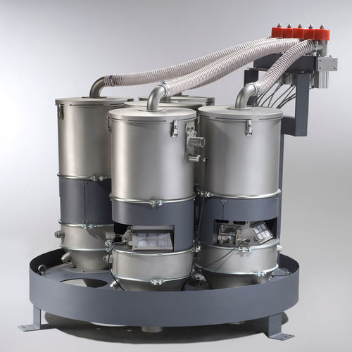Continuous pneumatic conveying system SAVEOMATfor plasticsfor pellets