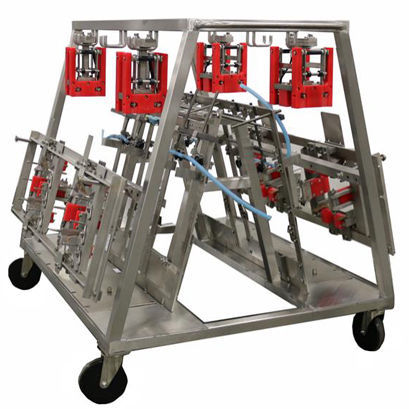 Тележка для хранения из нержавеющей сталис поворотными роликамипо индивидуальному заказу