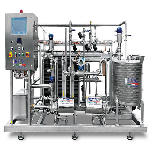 Milk pasteurizer-cooler PLC-controlledplate heat exchanger