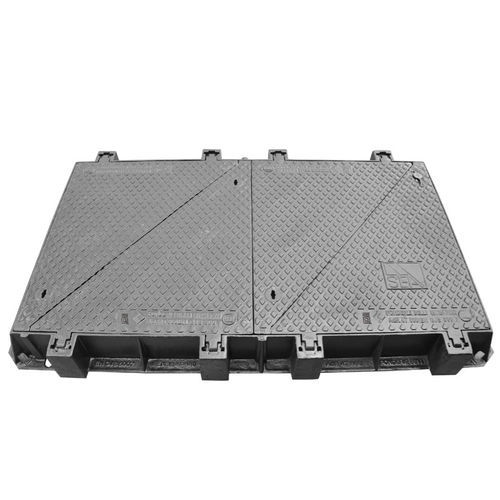 Rectangular manhole cover ADR series cast ironsquaretriangular