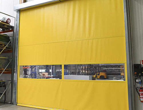 Рулонные ворота АЛИГА-Рапида ВЗпластикТкань ПВХ