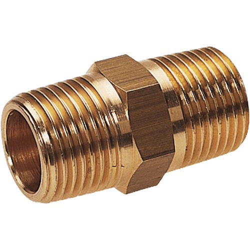 Ниппель латунный 227085 с резьбойшестигранныйпрямой