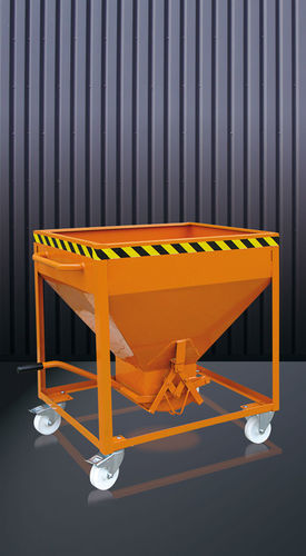 Контейнер для мусора стальной серии 2051для промышленных отходов4-колесныйс ручкой