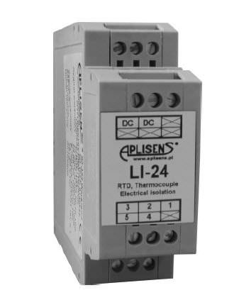 Преобразователь температуры для монтажа на DIN-рейку LI-24термопара, программируемый по протоколу HART