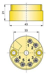 Преобразователь температуры на головке зонда ATX-2Pt1004-20 мАаналоговый