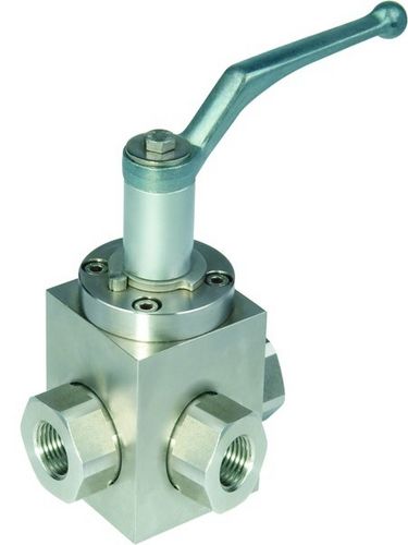 Шаровой кран Ду 10 - 25, макс. 350° С | Серия ТКХ3рычажныйдля параиз нержавеющей стали