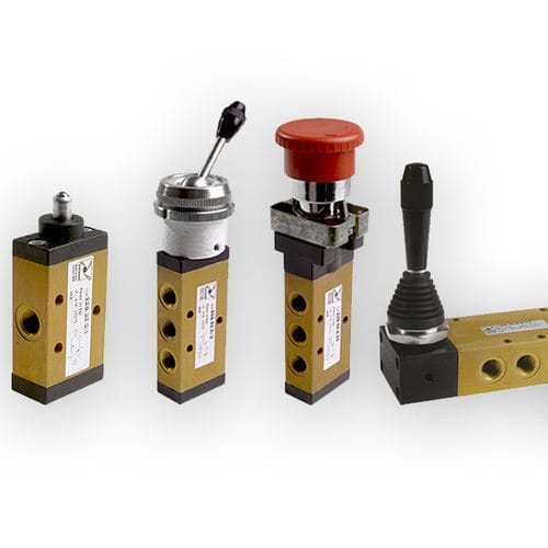 Золотниковый пневматический гидрораспределитель серии 200 с ручным механическим управлением, трехходовой