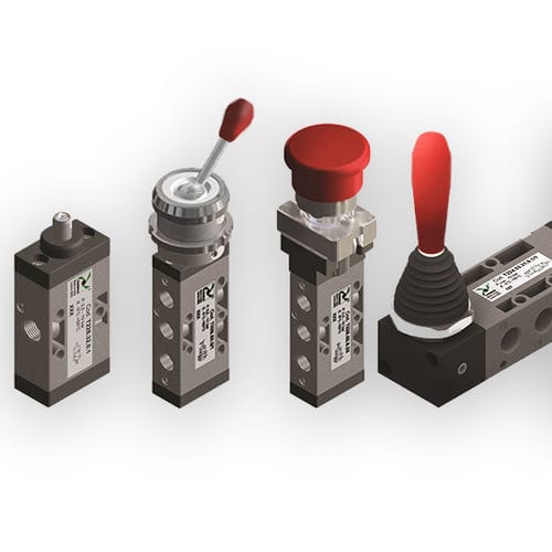 Золотниковый пневматический гидрораспределитель серии Т200с пневматическим ручным с механическим управлением