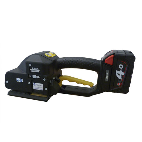 Обвязочный инструмент аккумуляторный ОТМ P329S для ПП-ПЭТ лент полуавтоматический