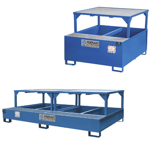 IBC container containment bund FPB826Csteelpainted steelwith galvanized grid