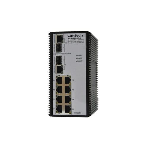 Неуправляемый коммутатор Ethernet серии IES-0208CA10 портов10/100BaseT(X)DIN-рейка