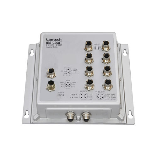 Неуправляемый коммутатор Ethernet серии IES-0208T10 портовгигабитная DIN-рейка