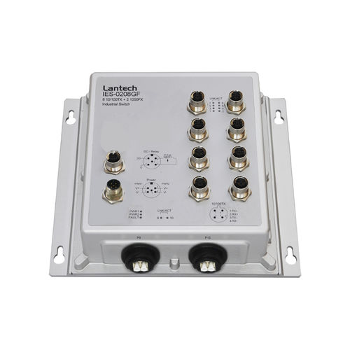 Неуправляемый коммутатор Ethernet серии IES-0208GF10 портовгигабитная DIN-рейка