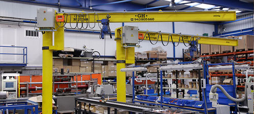 Отдельно стоящий консольный кран GPLC с подъемом на 360°с лебедкой