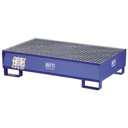 Защитная насыпь из 2-х барабанов 822Eстальс оцинкованной решеткой