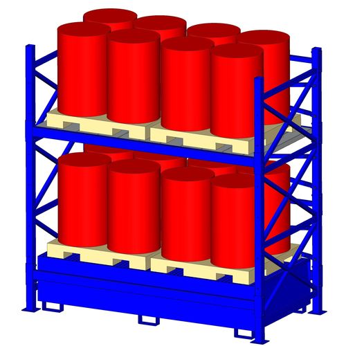 Стеллаж складской для хранения 808016FMAдля бочек1модульный