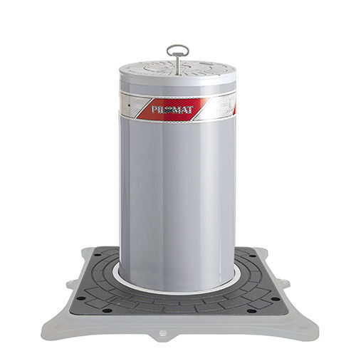 Полуавтоматический выдвижной столбик 275/P 500SAпневматическийиз нержавеющей сталидля пешеходных зон