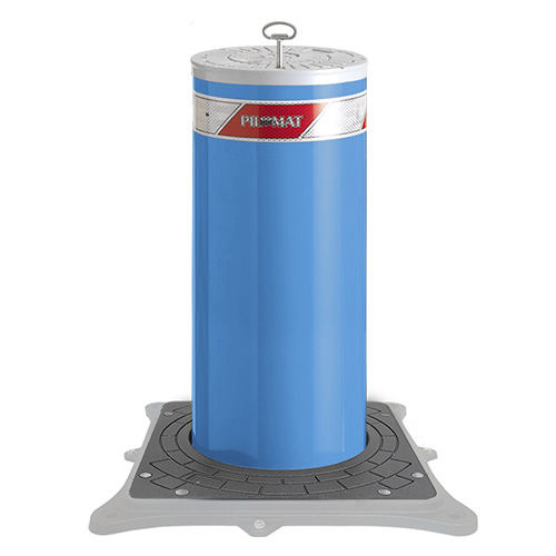 Полуавтоматический выдвижной столбик 275/P 600Sпневматическийиз нержавеющей сталидля пешеходных зон