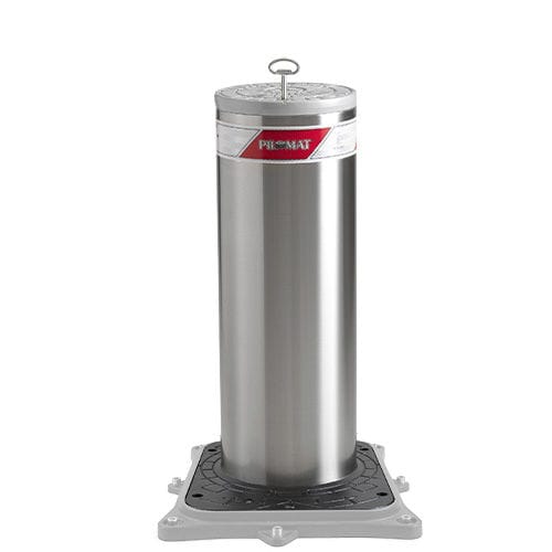 Полуавтоматический выдвижной столбик 220/P 600Sпневматическийдля пешеходной зоныиз нержавеющей стали