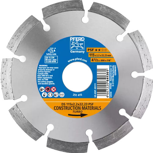 Круг отрезной по камню PSFпо бетону