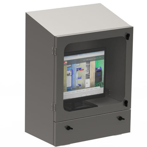 Защитный шкаф AGRO INOX EC LCна ножкахиз нержавеющей сталидля компьютера