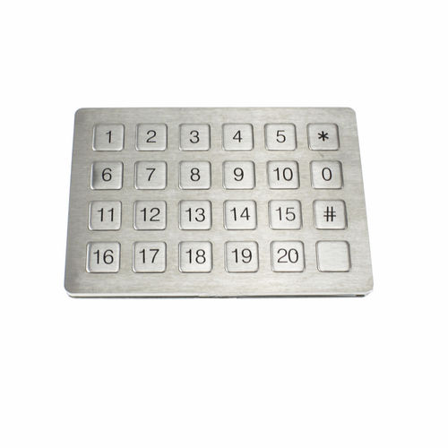 24-клавишная клавиатура КП9для крепления на панелинержавеющая стальрезина