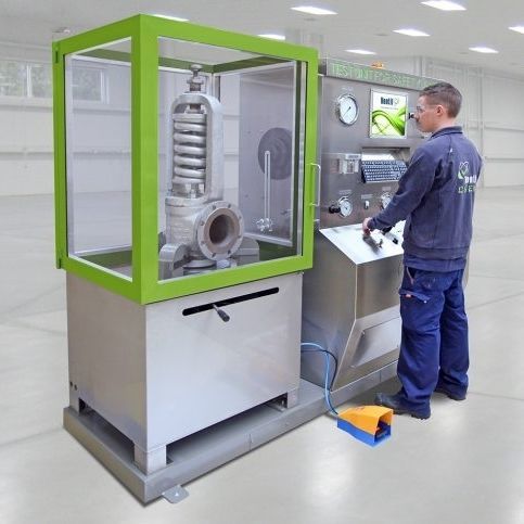 Стенд для испытания давлением VC40-SRVПредохранительный клапан, управляемый ПК,цифровой