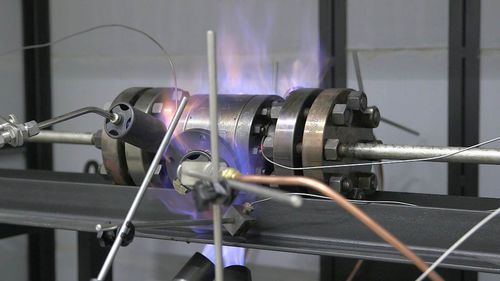 Стенд для испытания реакции на пожар автоматическийдля клапанагоризонтальный