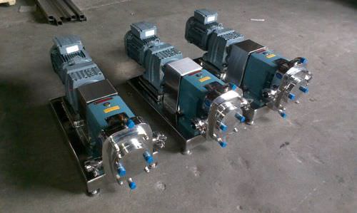 Насос для пищевых продуктов, электроротационный, лопастной, промышленный