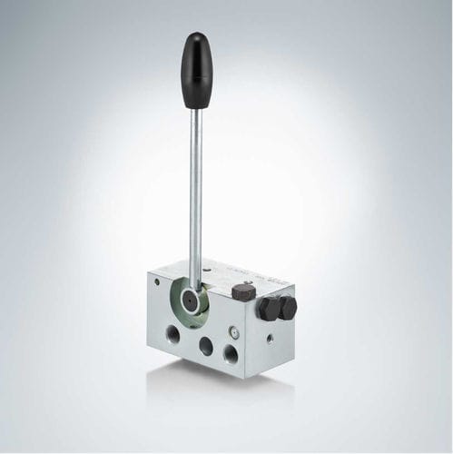 Poppet hydraulic directional control valve VHlever-operated