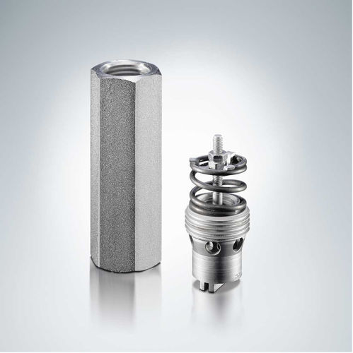 Картриджный обратный клапан серии S с резьбовым винтовым регулятором притока