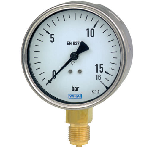 Аналоговый манометр 212.20 с резьбой, трубкой Бурдона, прочный