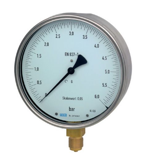 Аналоговый манометр 312.20 с резьбой и трубкой БурдонаIP54