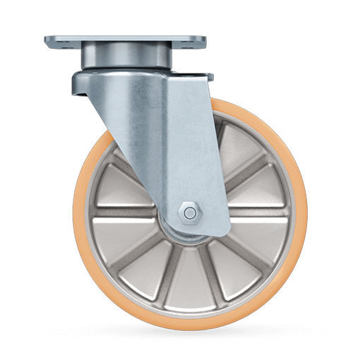 Поворотный ролик серии DELTAОпорная плитане оставляющая следовс шарикоподшипником